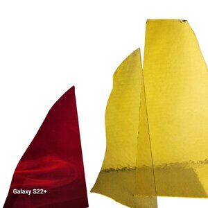 Red & Yellow Stained Glass Pieces For Crafts & DIY Projects  5 Pieces Varied Sha